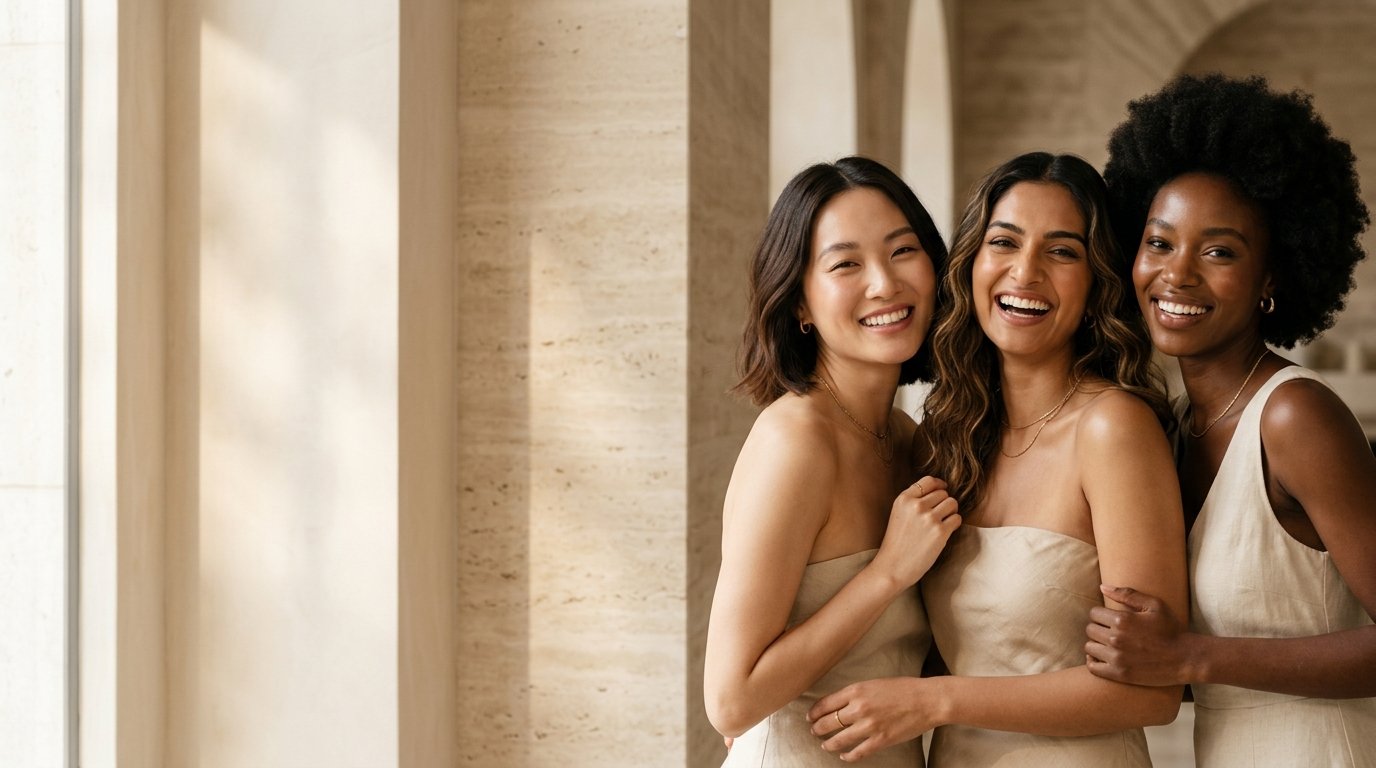 BlemSafe Luxury Skincare — Three Models with Beautiful Glowing Skin